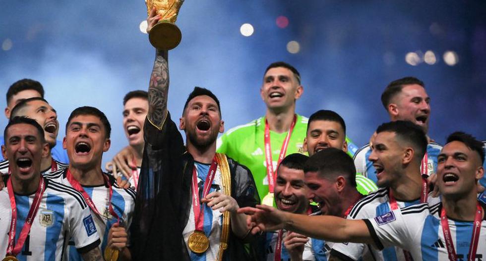 Messi disputó dos finales del mundial y esta vez le tocó celebrar. | (Photo by FRANCK FIFE / AFP)