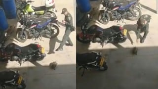 Policía protagoniza ‘intensa’ pelea contra una tortuga y convierte en viral 