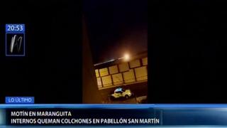 San Miguel: internos de ‘Maranguita’ se amotinaron y quemaron colchones