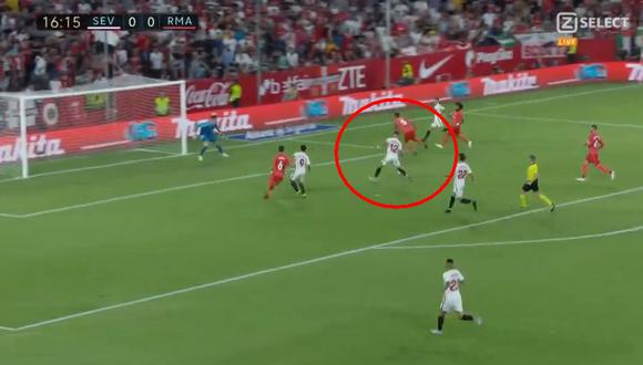 Real Madrid vs. Sevilla: el gol de André Silva para el 1-0 ante los blancos. (Foto: captura)