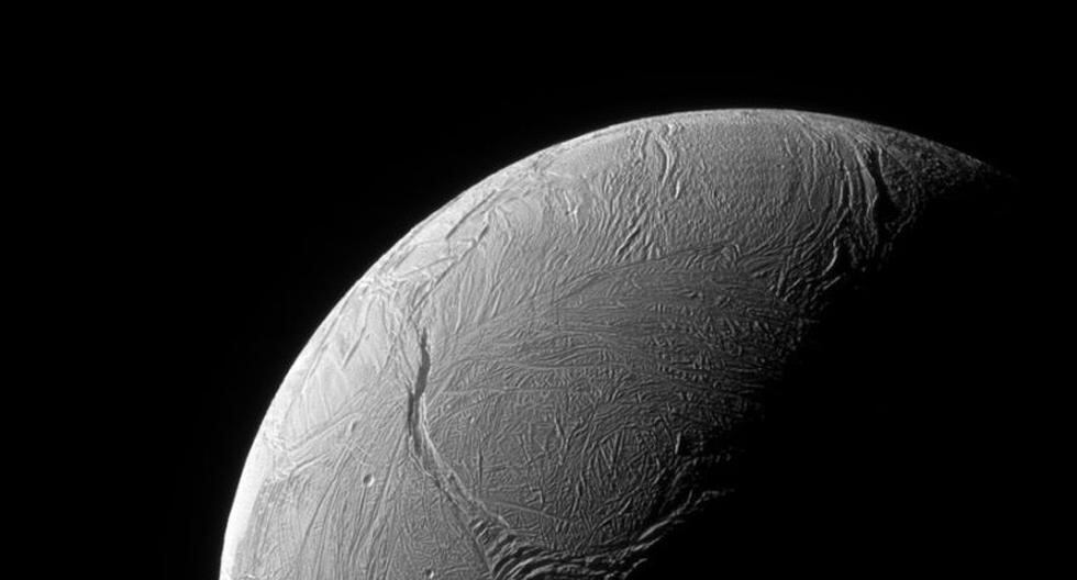 Enceladus, la luna de Saturno. (Foto: NASA/JPL-Caltech/Space Science Institute)