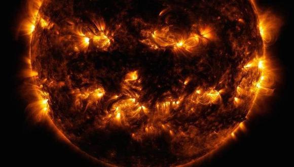 Esta imagen del Sol hace recordar a una calabaza de Halloween. (Foto: NASA)
