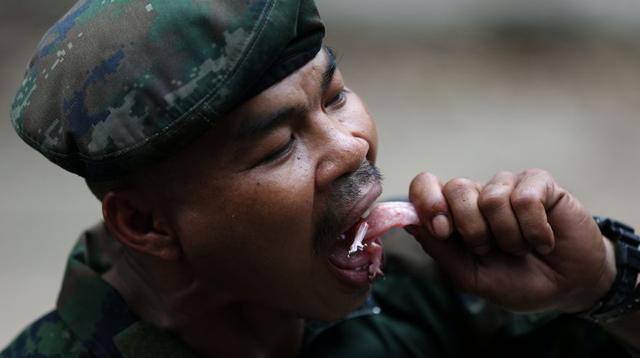 Así es el extremo entrenamiento militar de Tailandia. (Foto: Reuters)