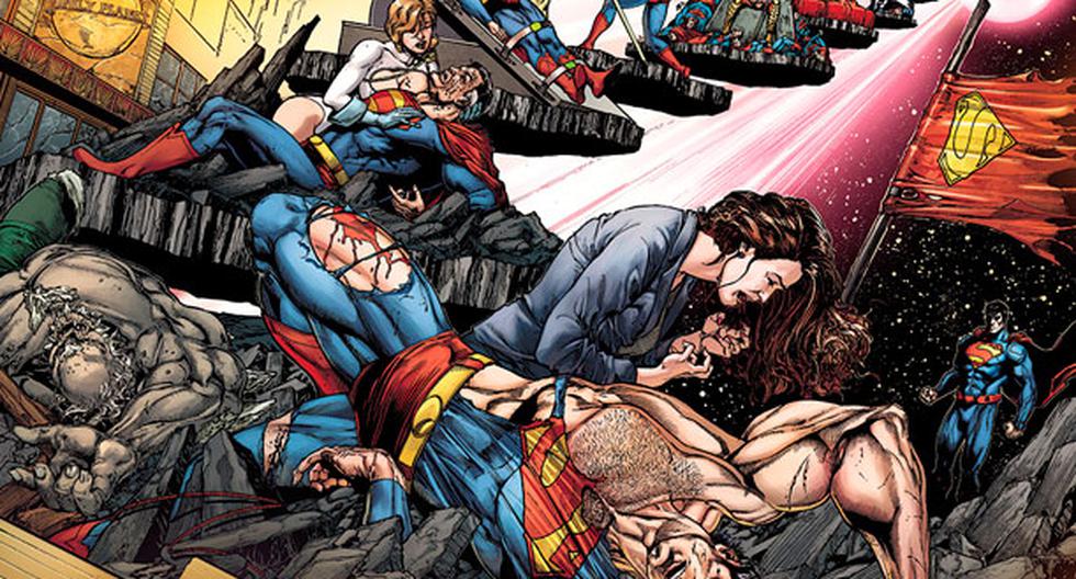 La Muerte de Superman en diferentes realidades. (Fotos: Difusión)