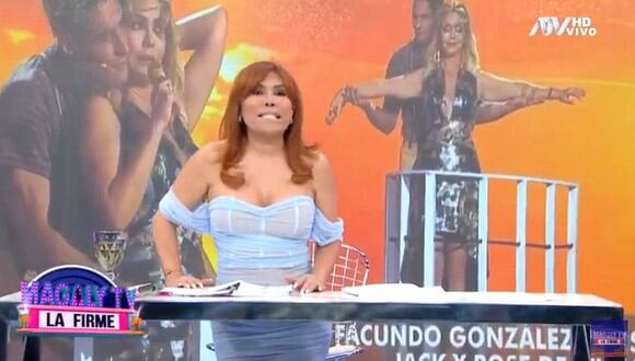 Magaly Medina califica de “ridiculez” los coqueteos de Gisela Valcárcel con Facundo González en “El Gran Show”. (Foto: Captura)