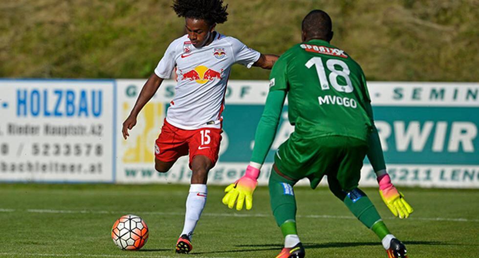 Yordy Reyna anotó el primer gol del partido entre Red Bull Salzburgo y Young Boys de Berna. (Foto: Prensa RBS)