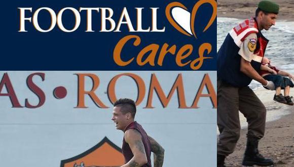 La Roma inicia programa global del fútbol en pro de refugiados