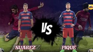 Barcelona: Luis Suárez venció a Piqué en curioso reto [VIDEO]