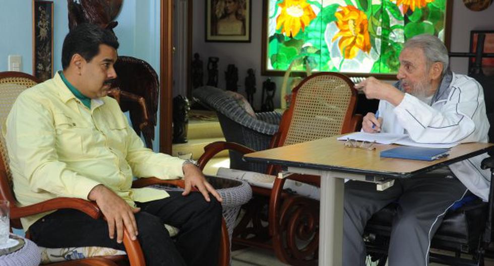 Fidel Castro se reunió con Nicolás Maduro. (Foto: EFE)