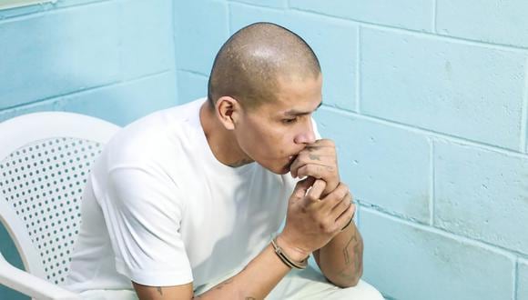 Armando Eliú Melgar Díaz, uno de los cabecillas de la pandilla Mara Salvatrucha MS-13 conocido como Blue, quien enfrenta la lectura del fallo judicial de manera virtual, desde el centro penal de Santa Ana (El Salvador).