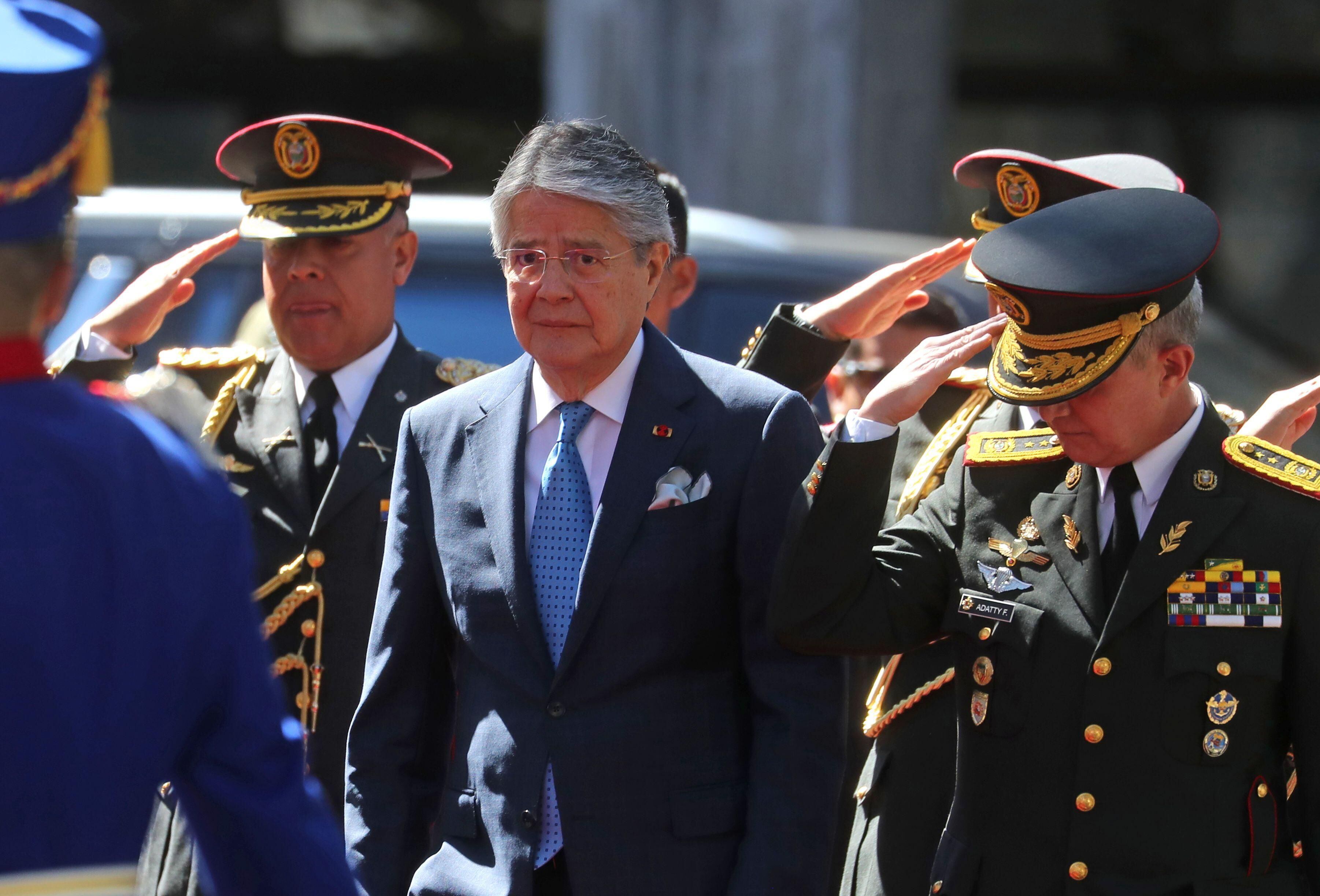 President Guillermo Lasso has been criticized for flaws in his public security strategy.  (EPA).