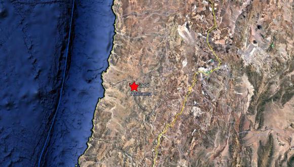 Chile: Sismo de magnitud 5,4 se registró en la región de Atacama. (Foto: Captura Google)
