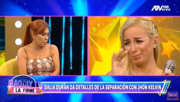 Dalia Durán le pide el divorcio a John Kelvin. (Foto: Captura Magaly TV: La Firme)
