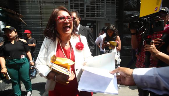 Maritza Sánchez, exasistente de la presidenta Dina Boluarte, denunció que su vida está amenazada. (Foto: Jorge Cerdán / El Comercio)