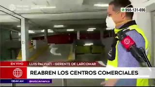 Larcomar presenta protocolos de bioseguridad en estacionamientos 