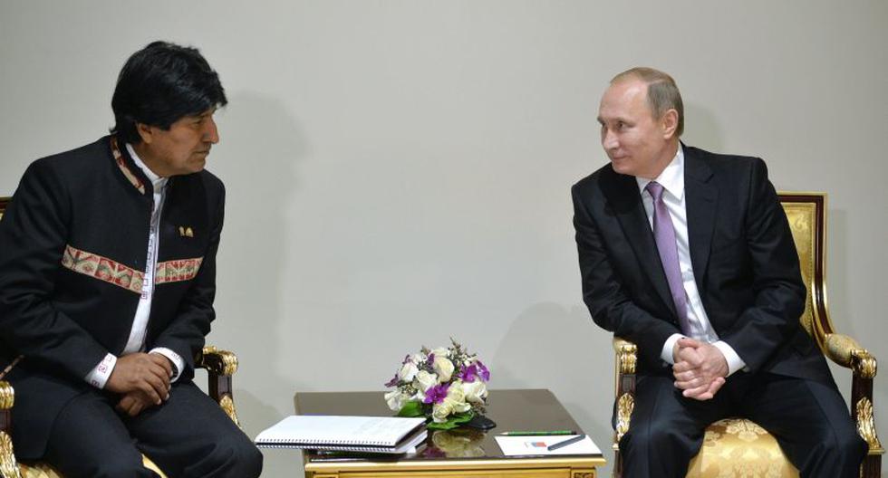 Evo Morales y Vladimir Putin. (Foto: EFE)