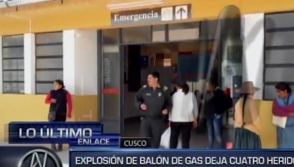 Explosión por fuga de gas dejó cuatro heridos en Cusco