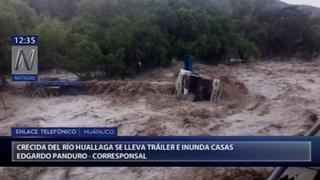Huánuco: río Huallaga se desborda e inunda viviendas en Ambo