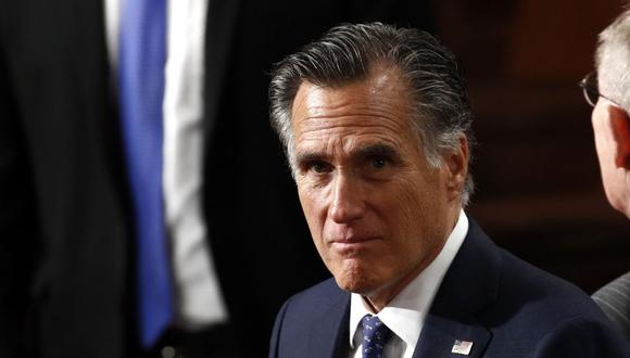 El senador Mitt Romney, republicano de Utah, durante el discurso sobre el estado de la Unión en una sesión conjunta del Congreso en Capitol Hill en Washington. (Foto: AP).