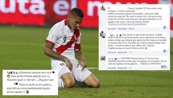 Cientos de fans de Paolo Guerrero dejaron comentarios de apoyo tras el fallo del TAS. (Foto: USI)
