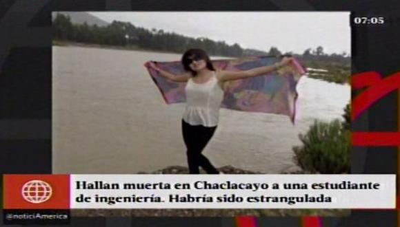 Chaclacayo: hallan estrangulada a universitaria de Beca 18