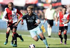 Feyenoord de Renato Tapia evita derrota en clásico de Holanda ante Ajax