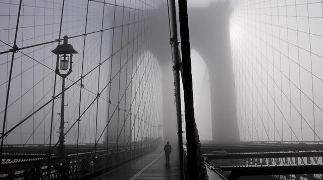 Densa neblina viste las calles de Nueva York - 1