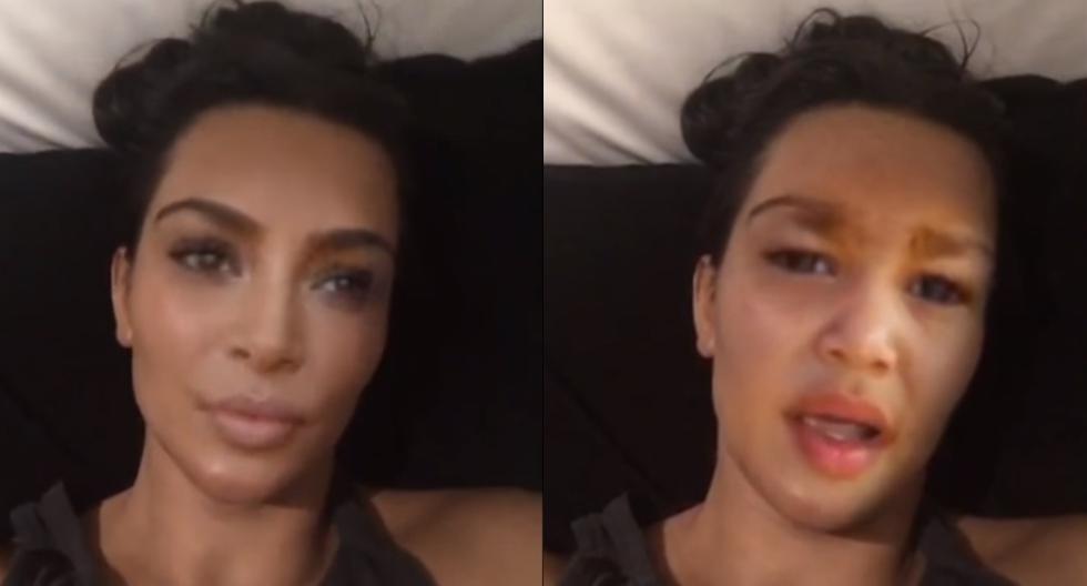 Kim Kardashian cambió su rostro por el de su pequeña hija de 2 años North West. (Foto: Captura de YouTube)