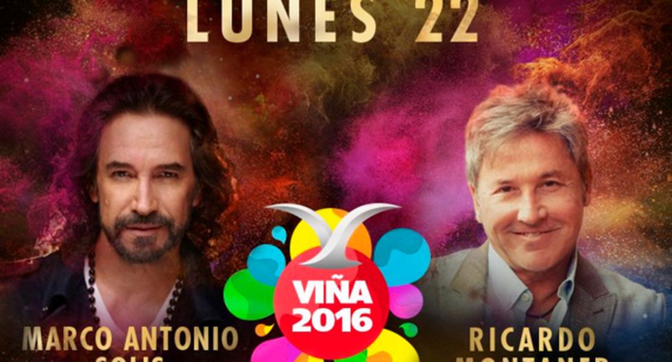 Marco Antonio Solís y Ricardo Montaner abrirán el Festival de Viña del Mar 2016. (Foto: @elfestival)