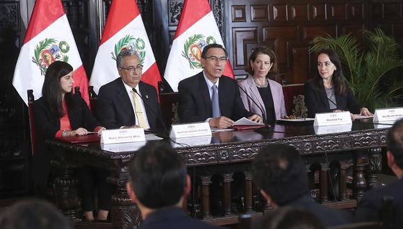 Presidente Vizcarra, participa en la firma de contrato de préstamo BIRF entre el gobierno peruano y el Banco Mundial. (Foto: Presidencia de la República)