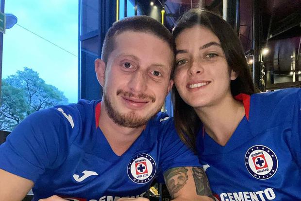 Octavio Ocaña and his girlfriend Nerea Godínez were Cruz Azul fans (Photo: Nerea Godínez / Instagram)