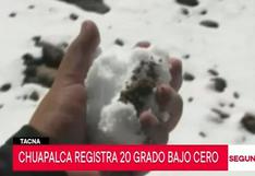 Chupalca soporta temperatura de 20 grados bajo cero