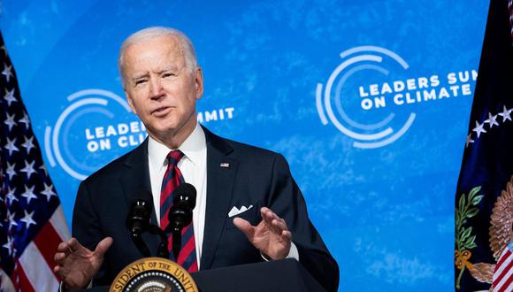 Cumbre del Clima: Joe Biden anuncia que Estados Unidos buscará la neutralidad de carbono para el 2050. (Foto: Brendan Smialowski / AFP).
