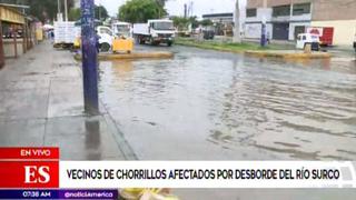 Chorrillos: desborde del río Surco inunda viviendas y negocios | VIDEO