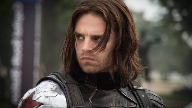 Sebastian Stan as Bucky Barnes in the Marvel Cinematic Universe.  The Winter Soldier version of the character was created by Steve Epting and Ed Brubaker.  (Photo: Marvel Studios / Disney)