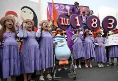 Protestas, carreras, y rosa y púrpura para reivindicar los derechos de las mujeres en Asia