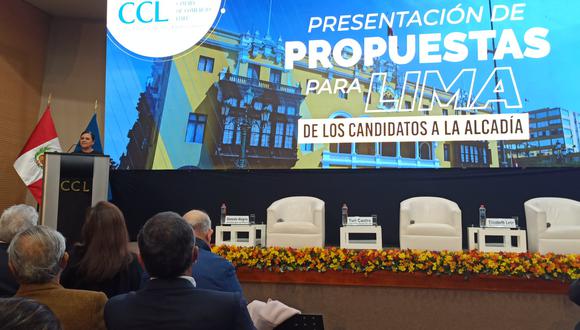 Este jueves se llevó a cabo la exposición de ideas de candidatos organizado por la Cámara de Comercio de Lima. (Foto: @camaradelima / Twitter)