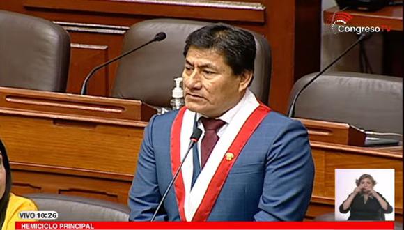 José Bernardo Pazo Nunura es el nuevo congresista por Piura de Somos Perú. (Congreso TV)
