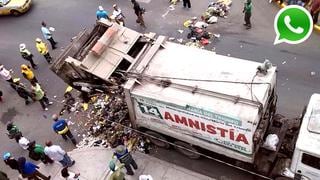 VMT: Trabajadores vaciaron camión de basura frente a municipio