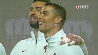 La emoción de Cristiano Ronaldo en la entonación del himno portugués | VIDEO