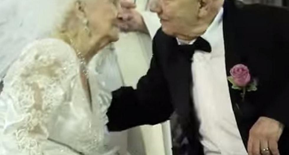 Mira este espectacular matrimonio cuando ella cumplió 100 años. (Foto: Captura)
