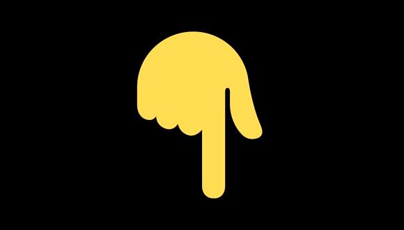 ¿Te has preguntado qué significa el emoji de la mano que señala hacia abajo en WhatsApp? Aquí te lo contamos. (Foto: Emojipedia)