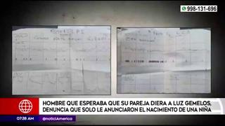 Padres afirman que esperaban gemelos y aseguran que hospital les entregó un bebe [VIDEO]