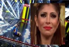 “Reinas del Show”: Milena Zárate sufrió dura caída durante su presentación