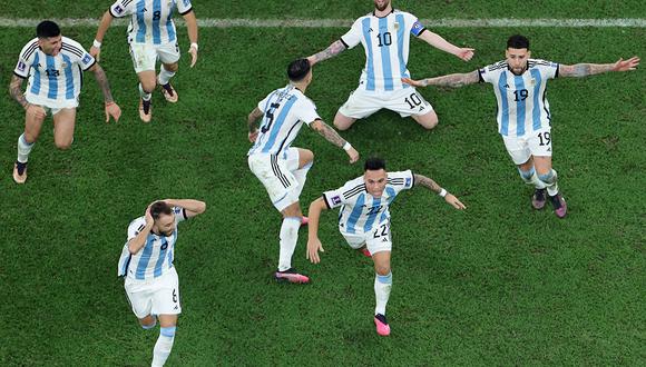 Así fue la celebración de Argentina tras ganar el Mundial Qatar 2022. Foto: AFP