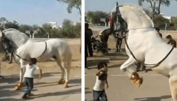 Al ritmo de “Cumbia Wepa” este niño y su caballo ha sorprendido a todos. (Foto: Facebook)