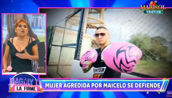 Magaly Medina critica la actitud de Jonathan Maicelo por agredir a mujer. (Foto: Captura de video)