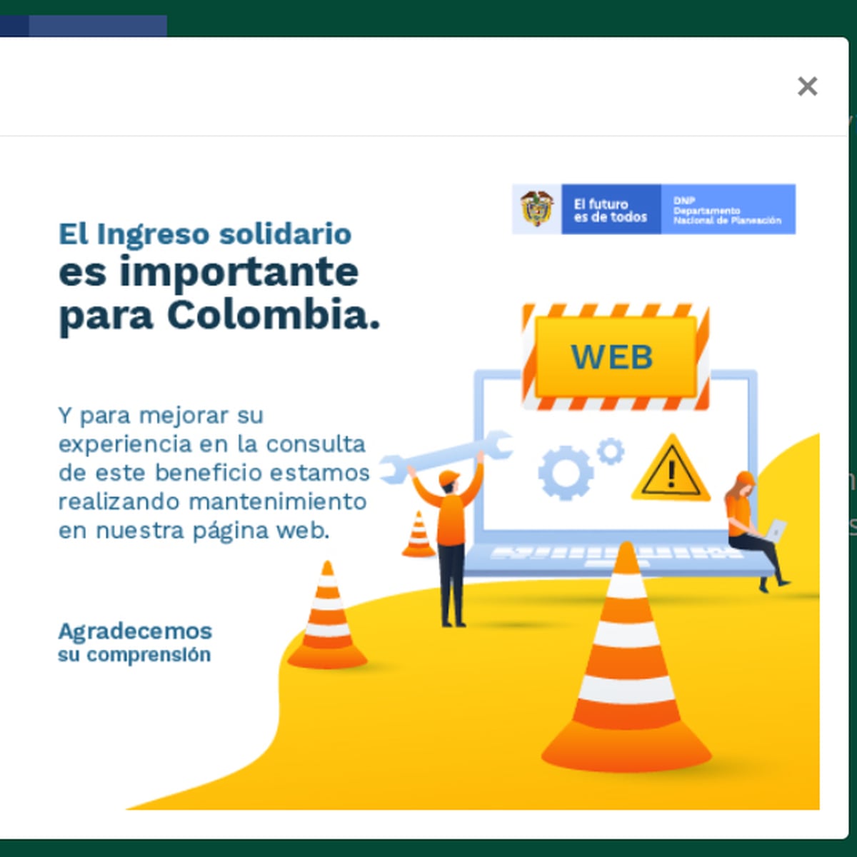 Ingreso Solidario Colombia: ¿cuándo será rehabilitada la página ...