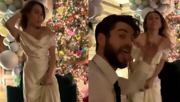 Miley Cyrus celebra su boda con Liam Hemsworth al ritmo de “Uptown funk”. (Foto: @mileycyrus)