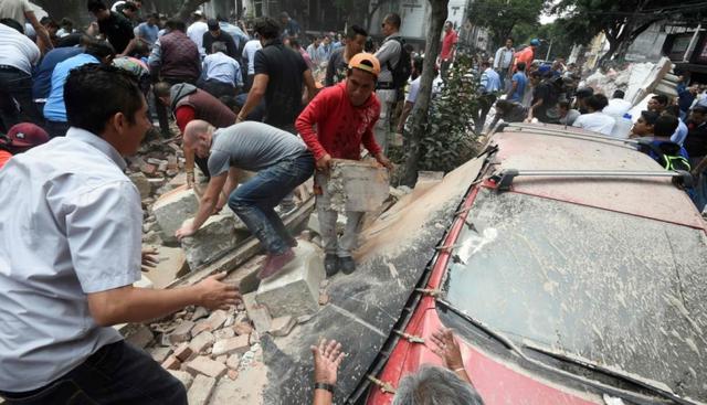 Así fue el terremoto del 19 de septiembre de 2017 en México. (Foto: AFP)